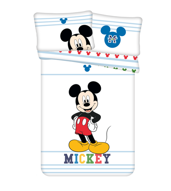Micky Maus Kinder-Bettwäsche Mickey 100 x 135 cm - weiche Baumwolle