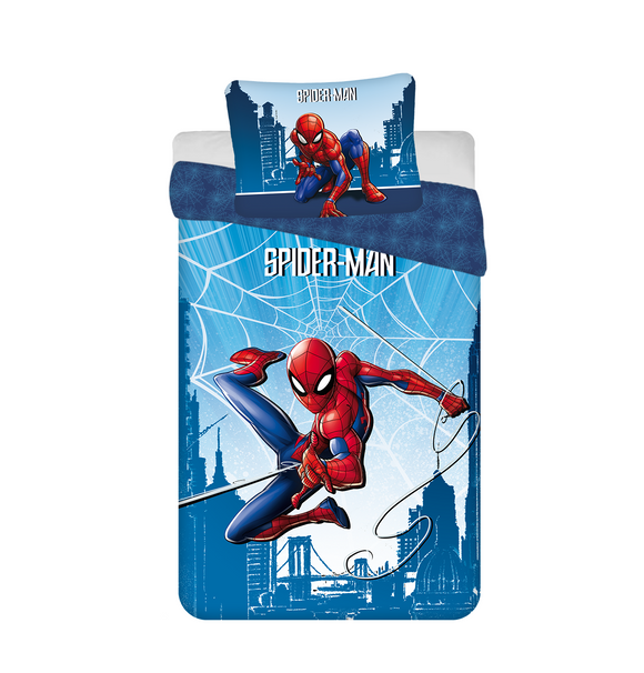 Spiderman Bettwäsche - weiche Baumwolle 140x200 cm Kissen und Decke