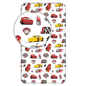 Cars McQueen Spannbettlaken - 90x200 cm Bettbezug Einzelbett Matratzenbezug