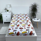 Cars McQueen Spannbettlaken - 90x200 cm Bettbezug Einzelbett Matratzenbezug