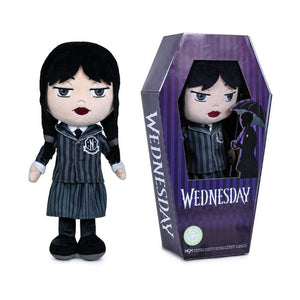 Wednesday Addams Kuscheltier - 32 cm Stofftier in Sarg Geschenkbox