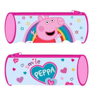 Peppa Pig Etui für die Schule Federtasche Rund Stifteetui Kinder Tasche