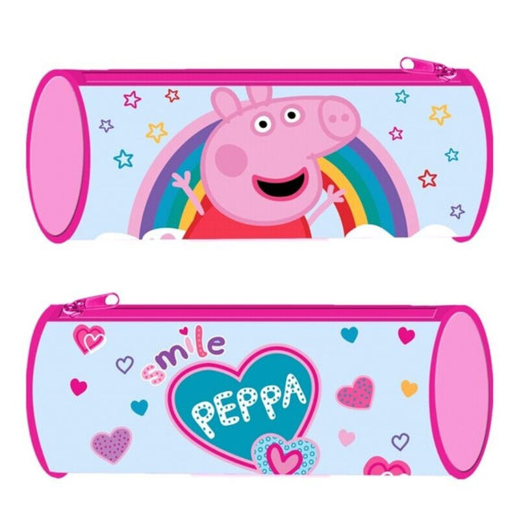 Peppa Pig Etui für die Schule Federtasche Rund Stifteetui Kinder Tasche