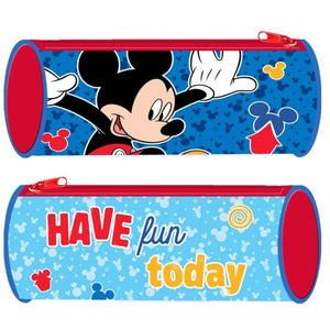 Micky Maus Etui für die Schule Federtasche Rund Stifteetui Kinder Tasche