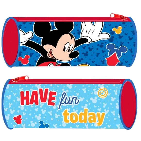 Micky Maus Etui für die Schule Federtasche Rund Stifteetui Kinder Tasche