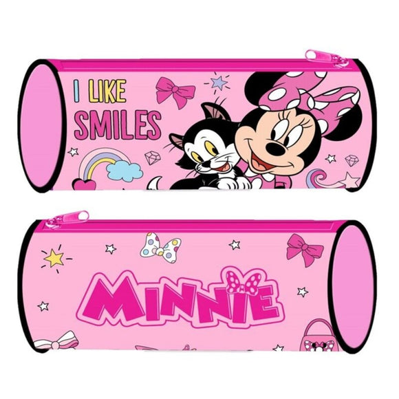 Minnie Maus Etui für die Schule Federtasche Rund Stifteetui Kinder Tasche