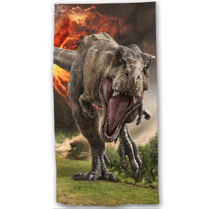 Dinosaurier Handtuch T-Rex Strand Badetuch 70x140cm