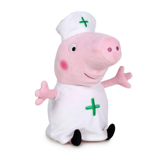 Peppa Wutz Pig Kuscheltier - 27 cm Plüschtier Krankenschwester Stofftier