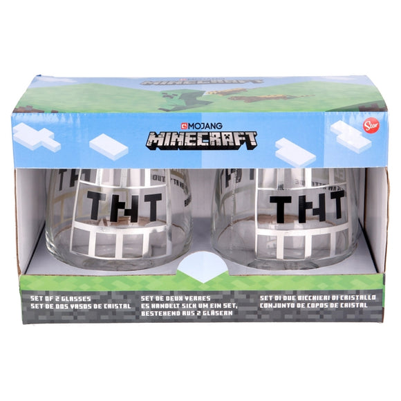2 Minecraft Gläser 500 ml TNT Design - Tinisu