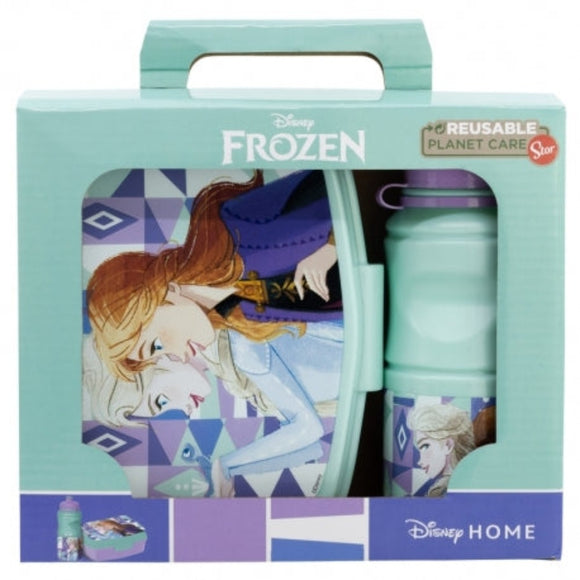 Frozen Brotdose + Trinkflasche Kinder Lunchbox Schule Sandwichbox - Tinisu