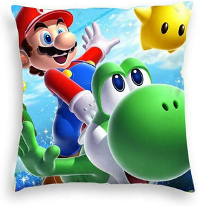 Super Mario Kissenbezug Mario und Yoshi 45cm x 45cm - Tinisu