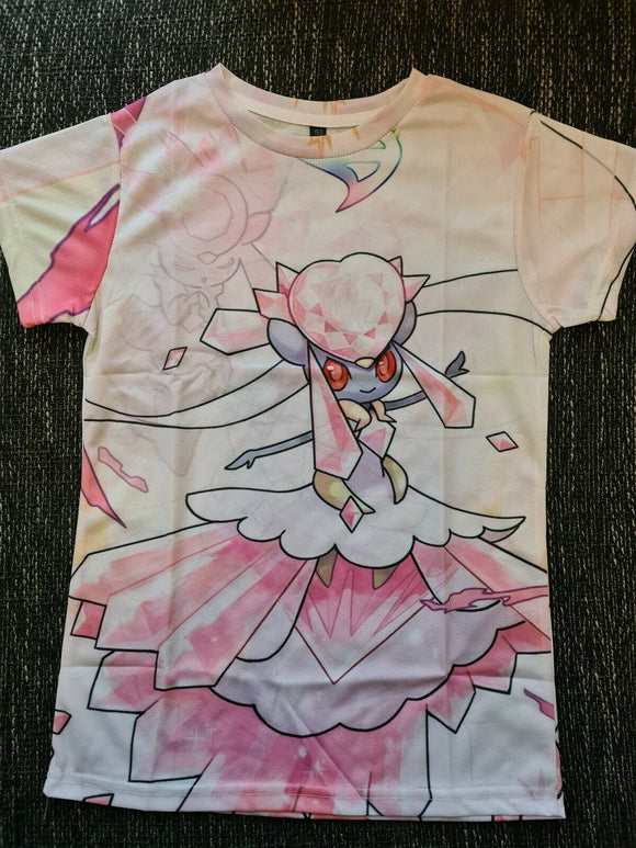 Pokemon T-Shirt für Kinder (Unisex) - Motiv: Mega-Diancie - Tinisu