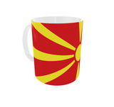 Mazedonien Kaffeetasse Flagge Pot Kaffee Tasse MKD Becher Coffeecup Büro Tee