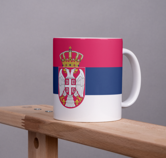 Serbien Kaffeetasse Flagge Pot Kaffee Tasse Becher SER Coffeecup Büro Tee