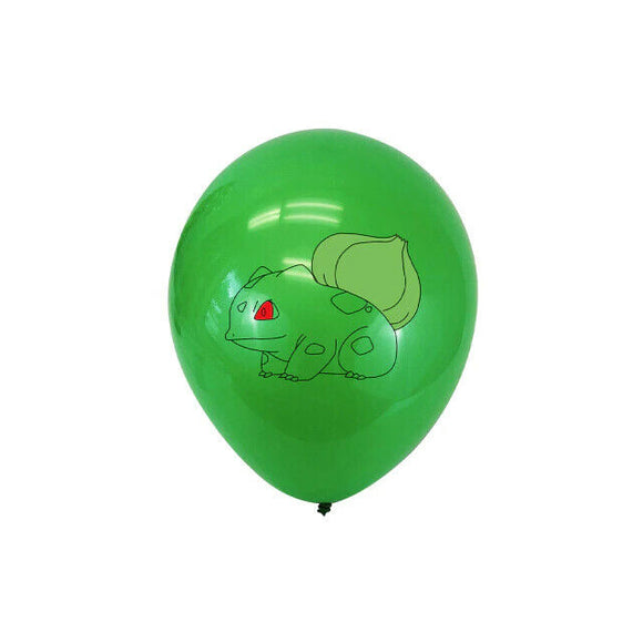 10x Pokemon Ballons Set Grün Kinder Geburtstag Luftballons - Tinisu