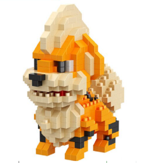 Pokemon LNO Micro-Bricks Figur Fukano / Growlithe - Tinisu