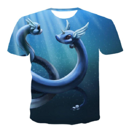 Pokemon T-Shirt für Kinder (Unisex) - Motiv: Dragonir - Tinisu