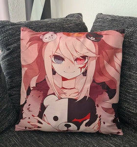 Danganronpa Kissenbezug Enoshima Junko + Monokuma 45cm x 45cm Anime Kissen - Tinisu