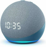 Amazon Echo Dot 4. Gen. mit Uhr Blaugrau Smarter Lautsprecher Alexa - Tinisu