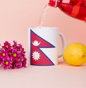 Nepal Kaffeetasse Flagge Pot Kaffee Tasse National Becher Coffeecup Büro Tee