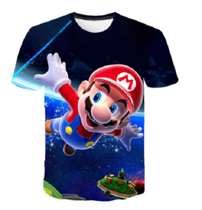 Super Mario T-Shirt für Kinder (Unisex) - Motiv: Mario Galaxy - Tinisu