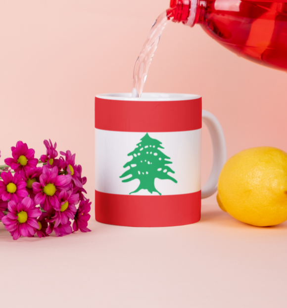 Libanon Kaffeetasse Flagge Pot Kaffee Tasse National Becher Coffeecup Büro Tee
