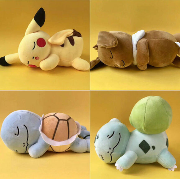 Pokémon Bandai Knuffel Pikachu WT97920 40 cm die slaapt, zacht pluche dier Pokémon Bandai Knuffel Pikachu WT97920 40 cm die slaapt, zacht pluche dier