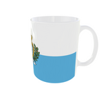 San Marino Kaffeetasse Flagge Pot Kaffee Tasse SMR Becher Coffeecup Büro Tee