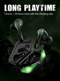 Gaming LED In-Ear Bluetooth Violett Kopfhörer Wireless Ohrhörer von Zime - Tinisu