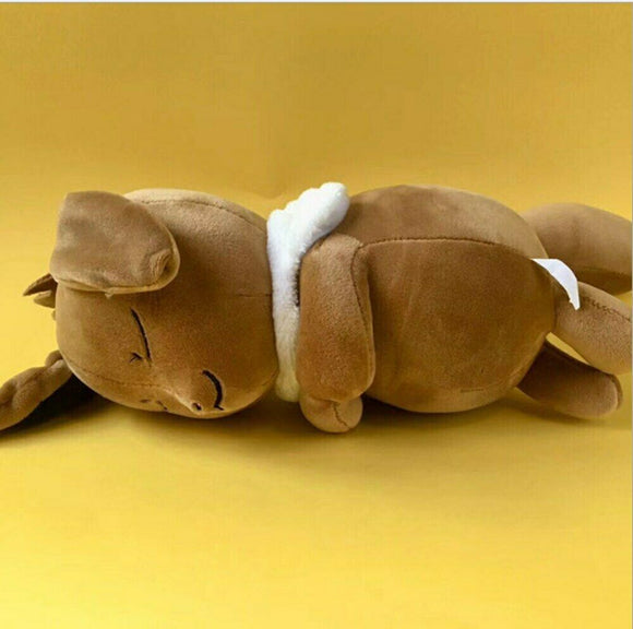 Pokemon schlafendes Evoli Kuscheltier - 25 cm niedliches Plüschtier ...