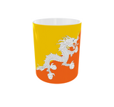 Bhutan Kaffeetasse Flagge Pot Kaffee Tasse BTN Becher Coffeecup Büro Tee
