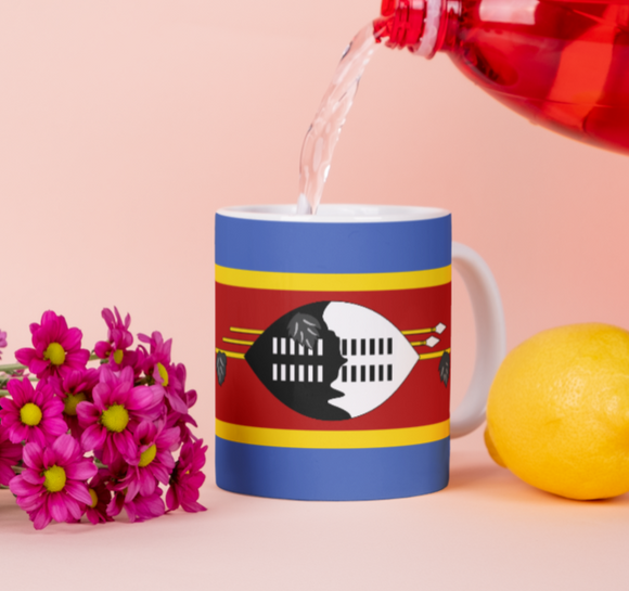 Eswatini Tasse Flagge Pot Kaffeetasse National Becher Kaffee Cup Büro Tee