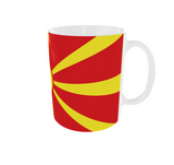 Mazedonien Kaffeetasse Flagge Pot Kaffee Tasse MKD Becher Coffeecup Büro Tee