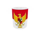Indonesien Kaffeetasse Flagge Pot Kaffee Tasse IDN Becher Coffeecup Büro Tee