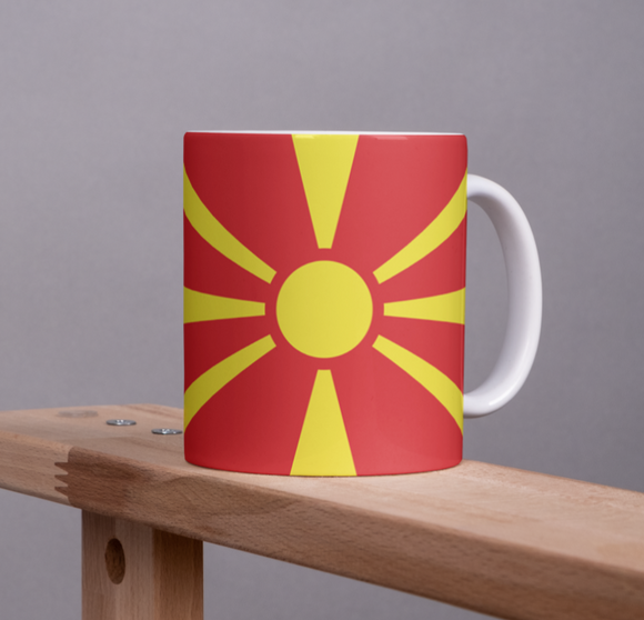 Mazedonien Kaffeetasse Flagge Pot Kaffee Tasse MKD Becher Coffeecup Büro Tee