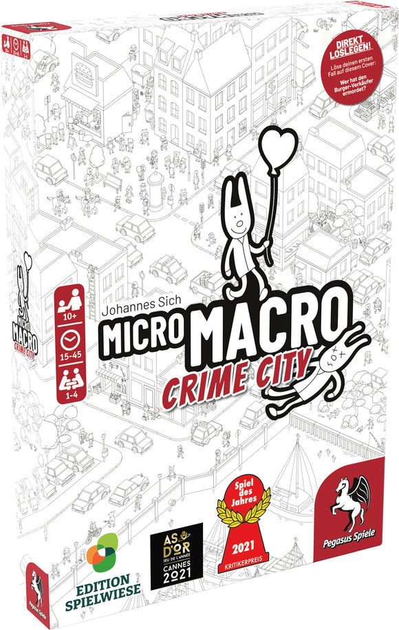 MicroMacro: Crime City (Edition Spielwiese) Gesellschaftsspiel *Spiel des Jahres 2021* - Tinisu