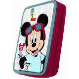 Disney Micky Maus Etui mit Ausstattung für die Schule Federtasche Stifteetui - Tinisu