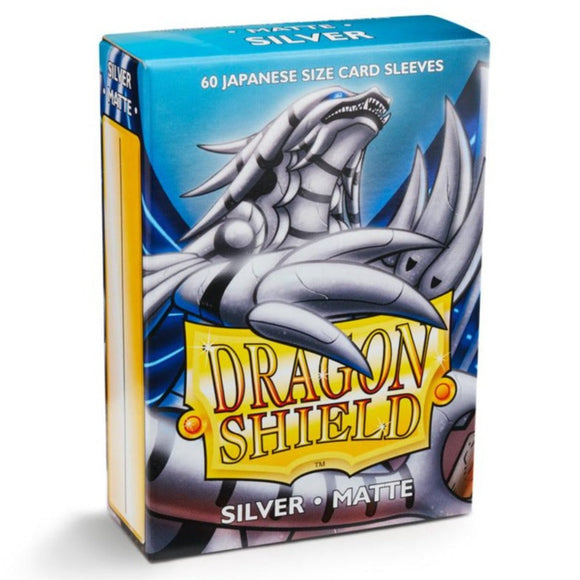 Dragon Shield Kartenhüllen Sleeves Japanische Größe Matte (60) Silber - Tinisu