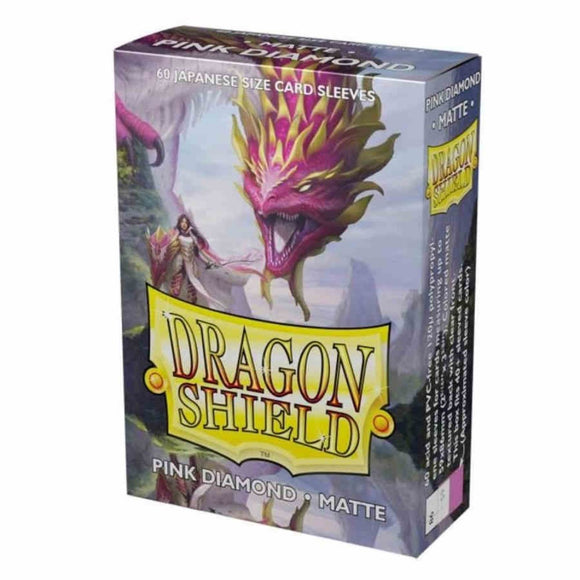 Dragon Shield Kartenhüllen Sleeves Japanische Größe Matte (60) Pink Diamond - Tinisu