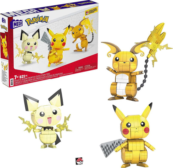 MEGA Construx Pikachu Evolutionsset Pichu Raichu GYH06 Bauset - Tinisu