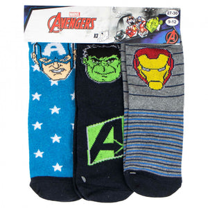 Marvel Avengers Socken 3 Paar Unisex Kinder Iron Man Hulk Captain America - Tinisu