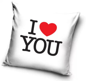 Valentinstag Kissenbezug: I Love You - 40cm x 40cm - Tinisu