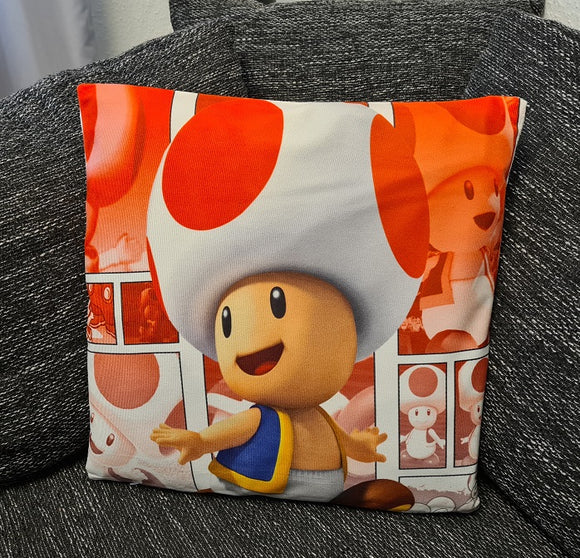 Super Mario Kissenbezug: Toad - 45cm x 45cm - Tinisu