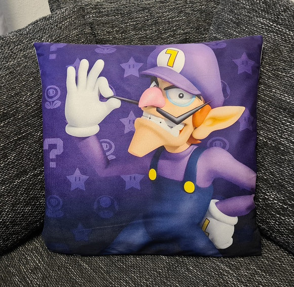 Super Mario Kissenbezug: Waluigi - 45cm x 45cm - Tinisu