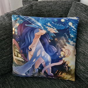 Pokemon Kissenbezug Suicune + Tempel 45cm x 45cm - Tinisu