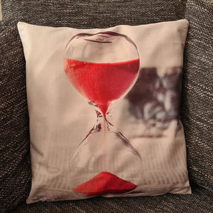 Kissenbezug Rote Sanduhr / Red Hourglass - 45cm x 45cm - Tinisu