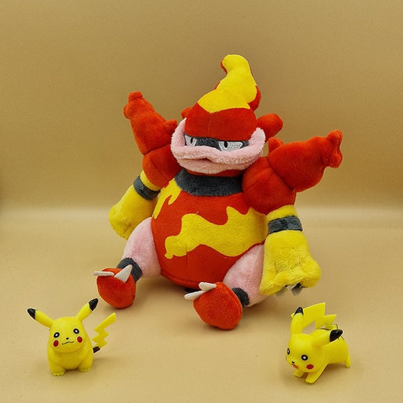 Pokemon Magbrant Kuscheltier - 16 cm Plüschtier Magmortar - Tinisu