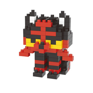 Pokemon LNO Micro-Bricks Figur Flamiau / Litten - Tinisu