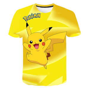 Pokemon T-Shirt für Kinder (Unisex) - Motiv: Pikachu (Gelb) - Tinisu