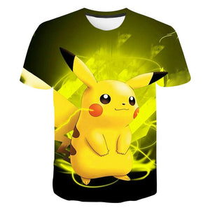 Pokemon T Shirt fur Kinder Unisex Motiv Pikachu Tinisu